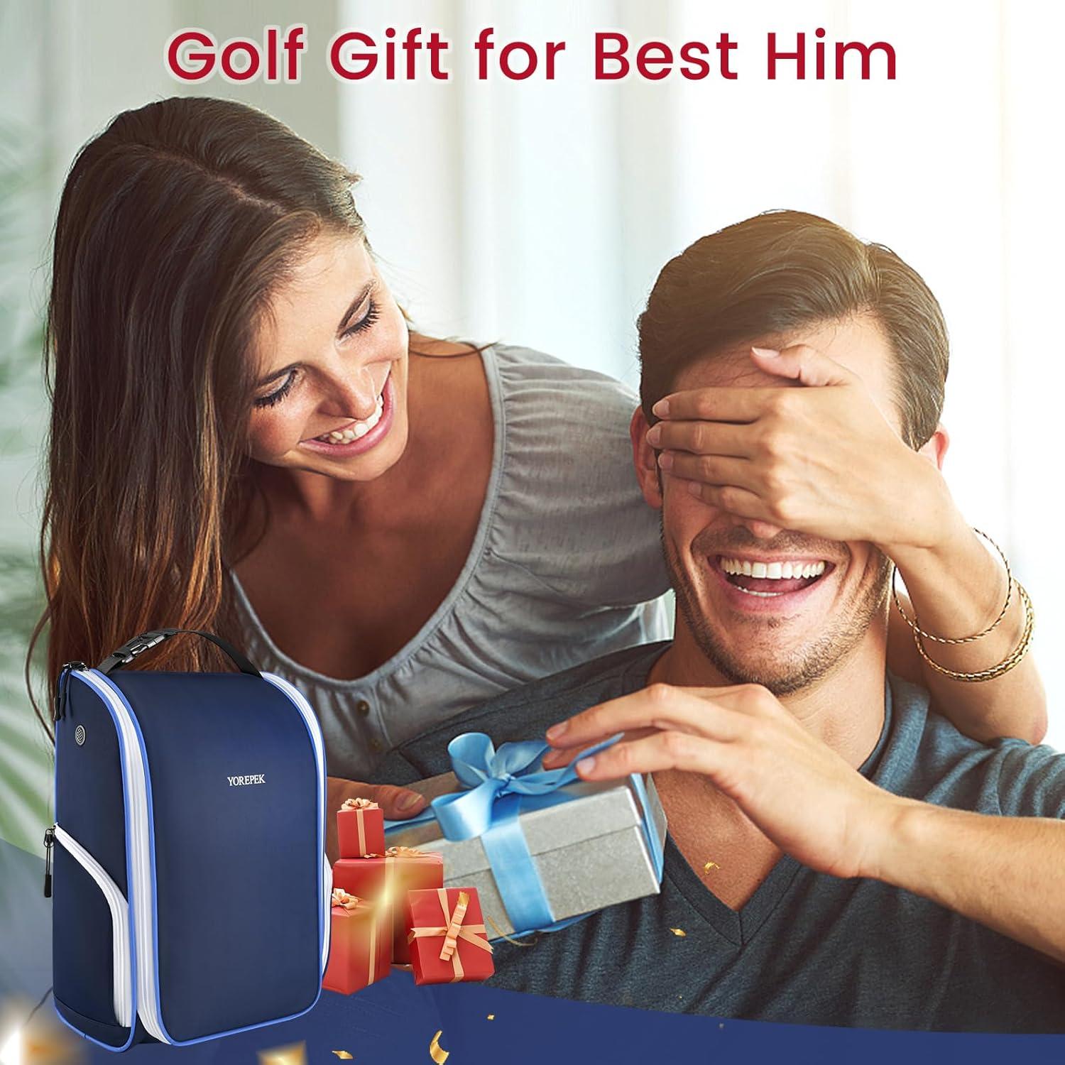 Bolsa para Zapatos de Golf YOREPEK Azul con Ventilación y Asa