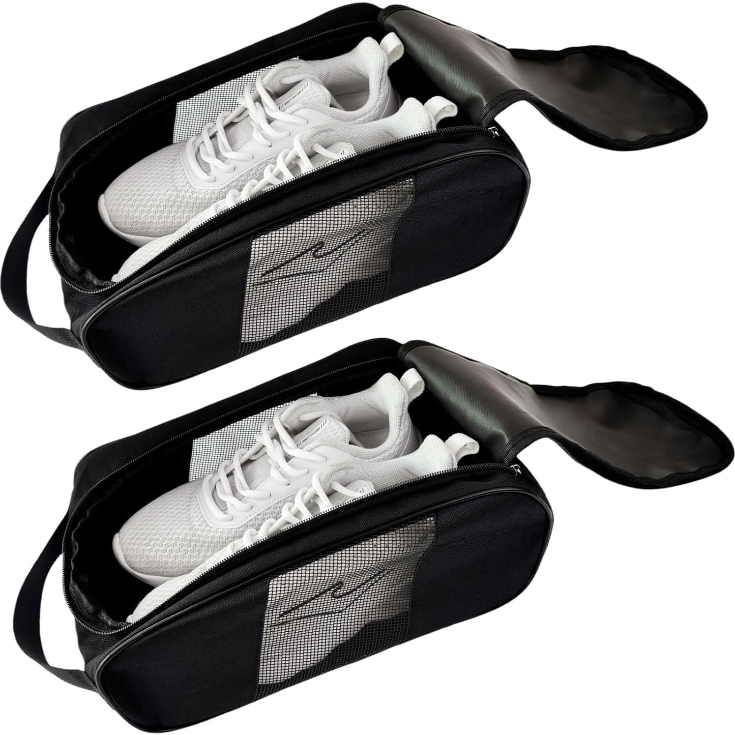 Bolsa de Zapatos de Golf Voyboced Negra 32x23cm Ventilada
