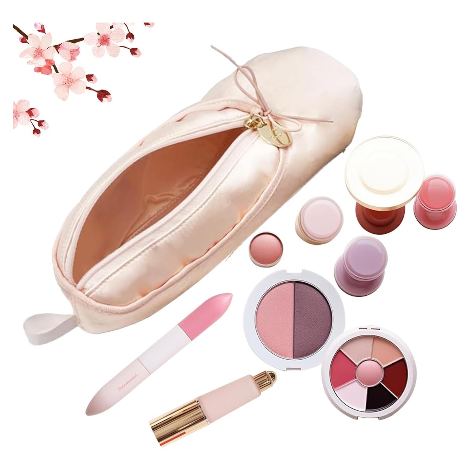 Bolsa de Maquillaje Rosa Ballet PWQEIONC 20x7.6 cm