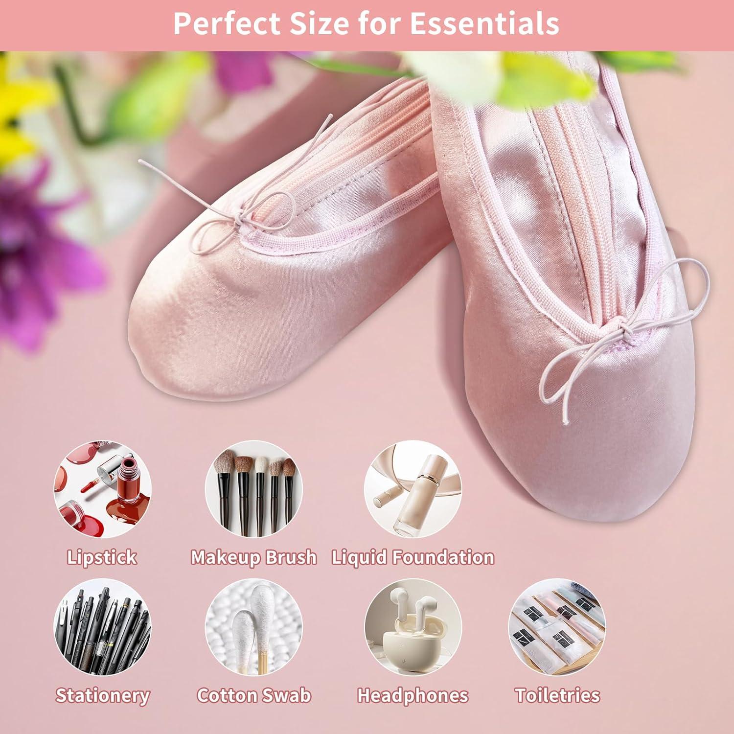 Bolsa de Maquillaje Rosa Ballet PWQEIONC 20x7.6 cm