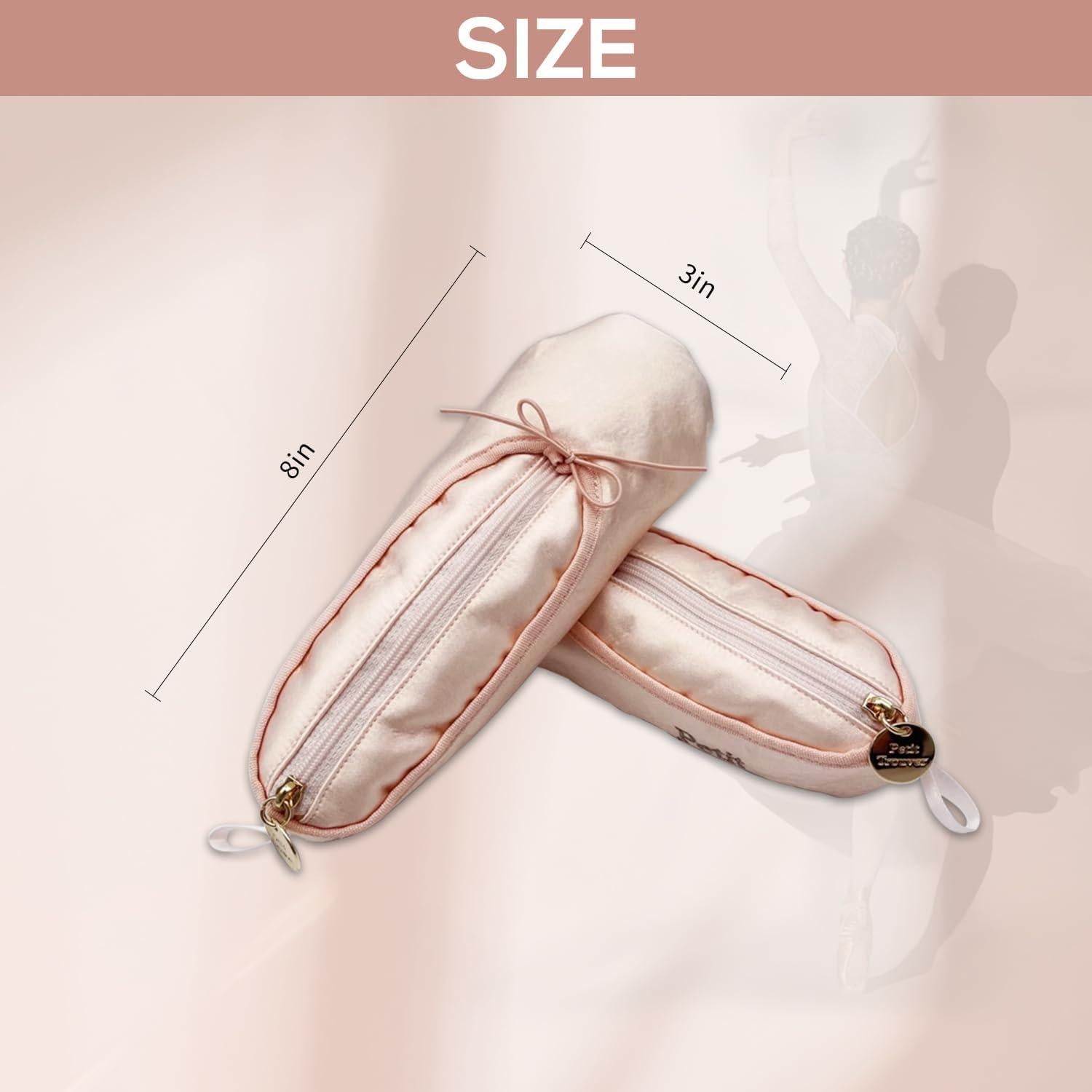 Bolsa de Maquillaje Rosa Ballet PWQEIONC 20x7.6 cm