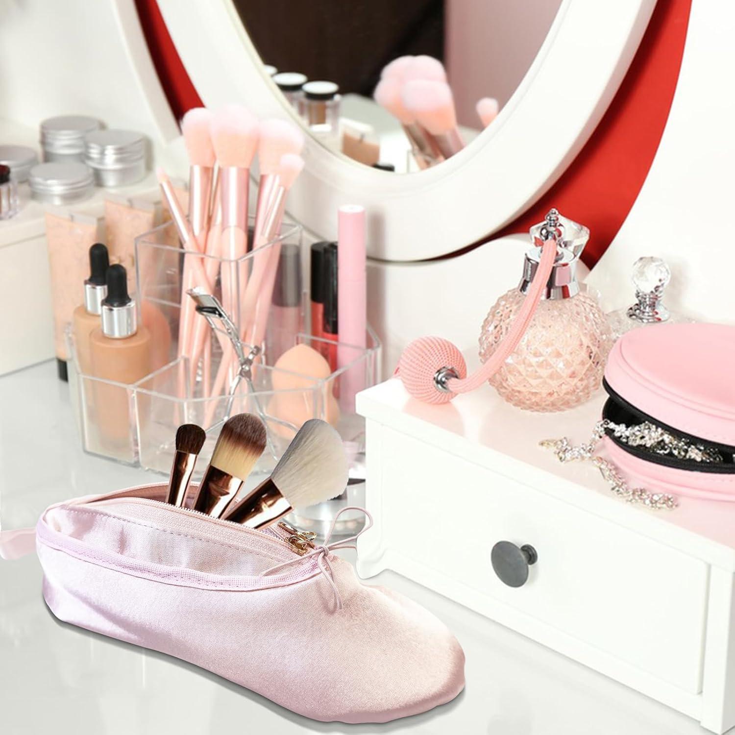 Bolsa de Maquillaje Rosa Ballet PWQEIONC 20x7.6 cm