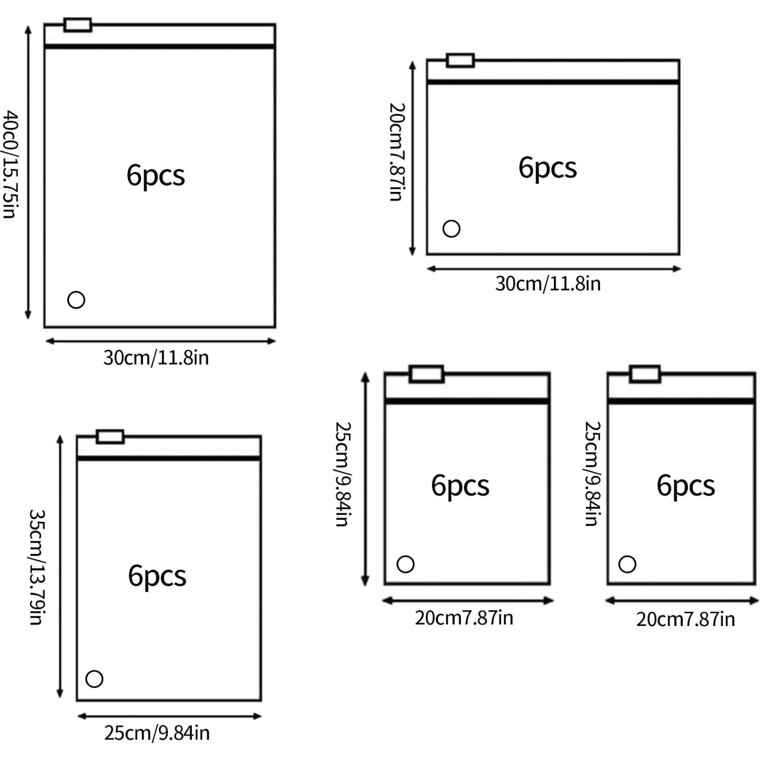 30 Bolsas de Almacenamiento JETFLIP con Cierre Reutilizables