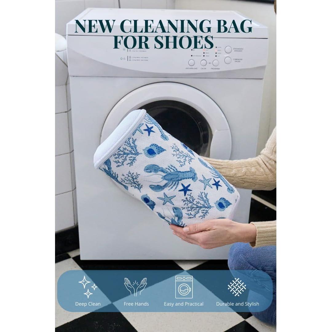 Bolsa de Lavado de Zapatos Bluehome - 2 Piezas Chenille
