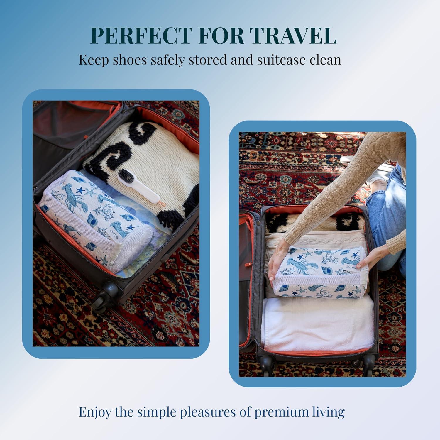 Bolsa de Lavado de Zapatos Bluehome - 2 Piezas Chenille