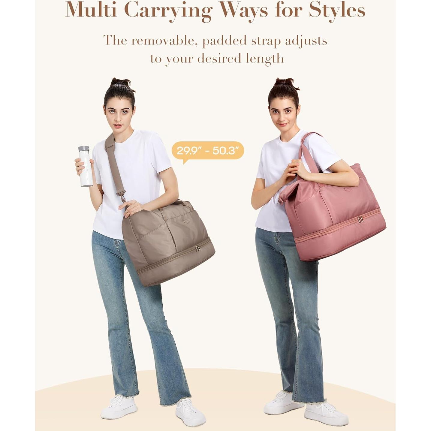 Bolsa de Viaje Plegable Missnine 50L con Compartimento para Zapatos