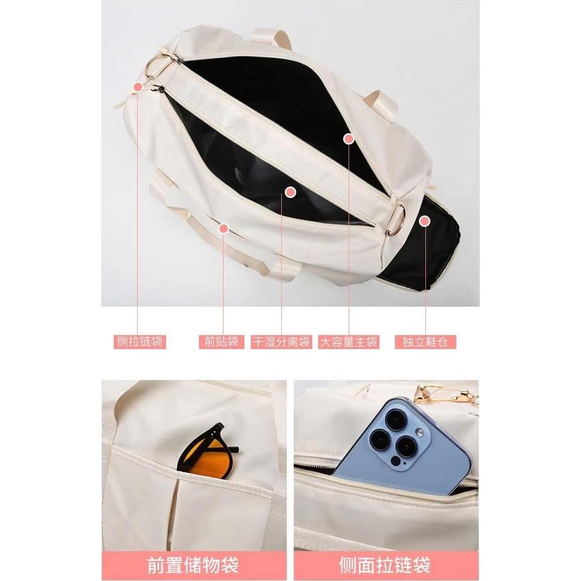 Bolsa de Viaje Impermeable Unisex con Compartimento para Zapatos