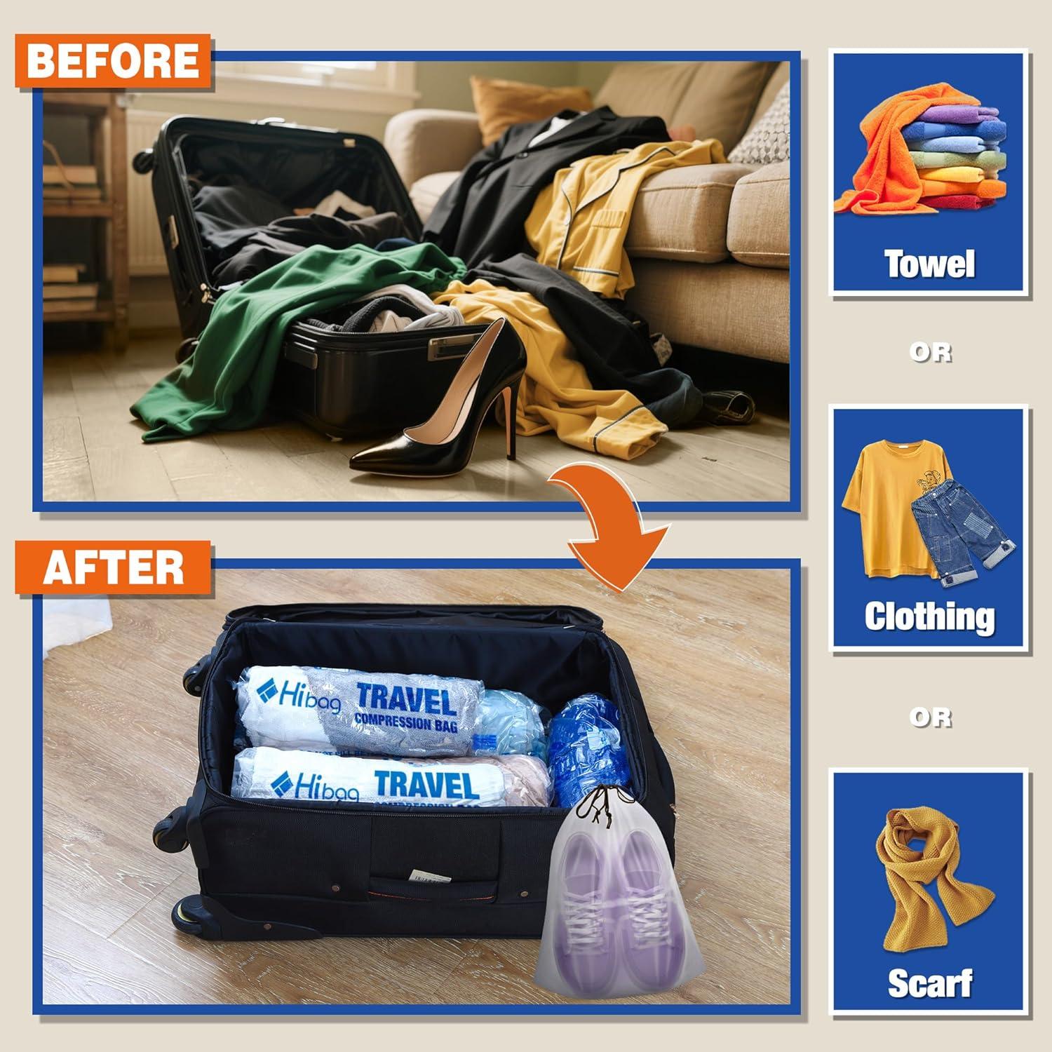 Bolsas de Compresión HIBAG 16-Pack para Ropa y Zapatos