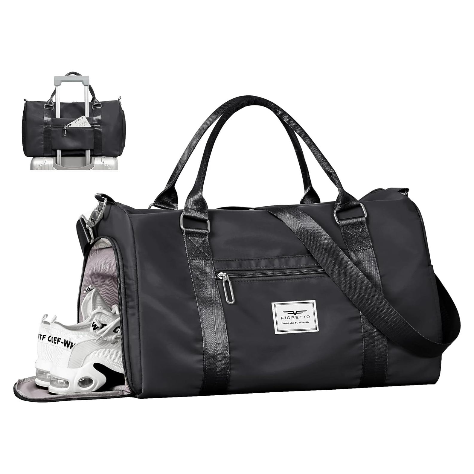 Bolsa de Deporte FIORETTO para Mujeres Negra con Compartimentos