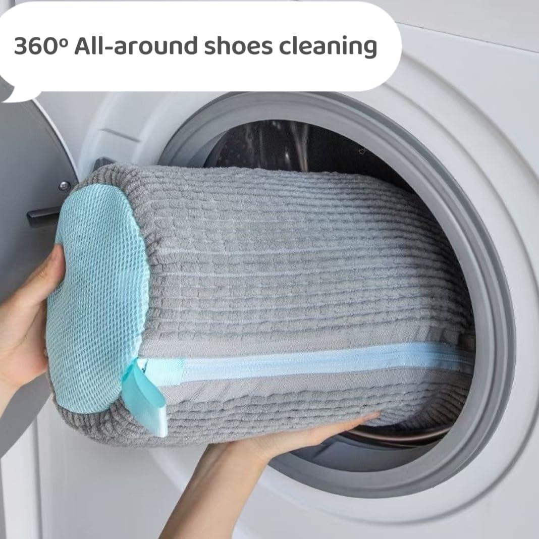 Bolsa de Lavado de Zapatos JYCCYLF 2 Pcs Reutilizable Gris