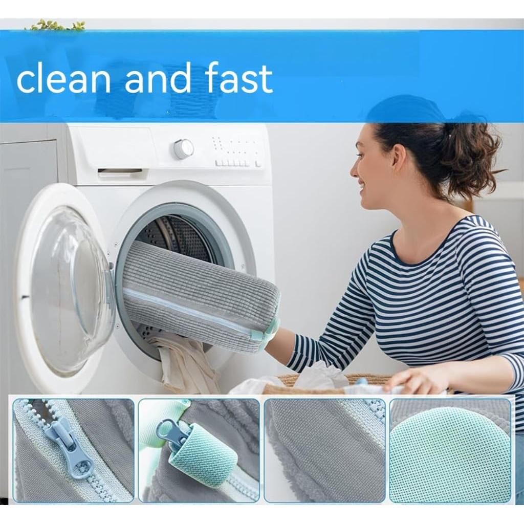 Bolsa de Lavado de Zapatos JYCCYLF 2 Pcs Reutilizable Gris