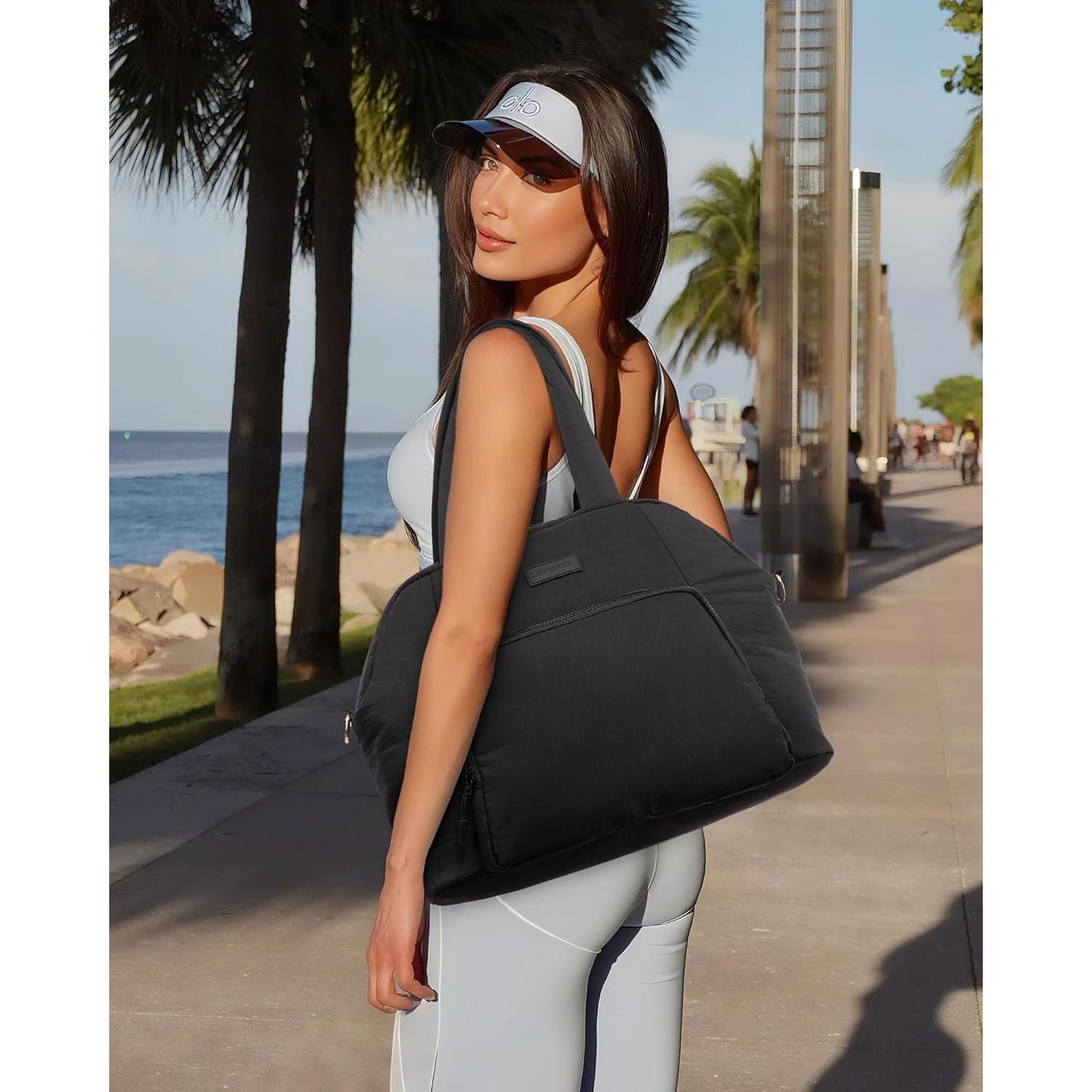 Bolsa de Gimnasio LoveVook para Mujer 3 Pzs Duffle Negra
