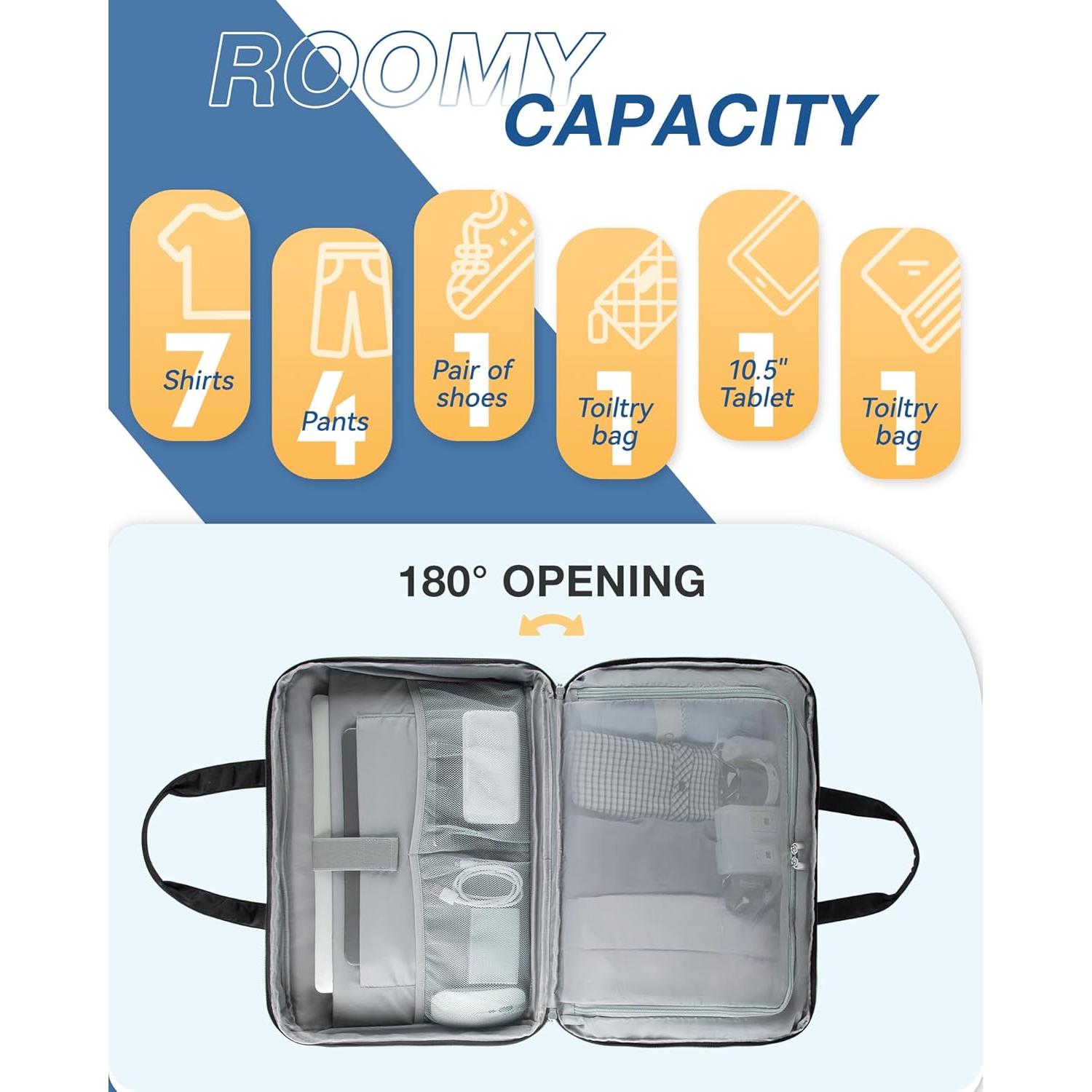 Bolsa de Viaje Duffle BAGSMART Negra con Compartimento para Laptop