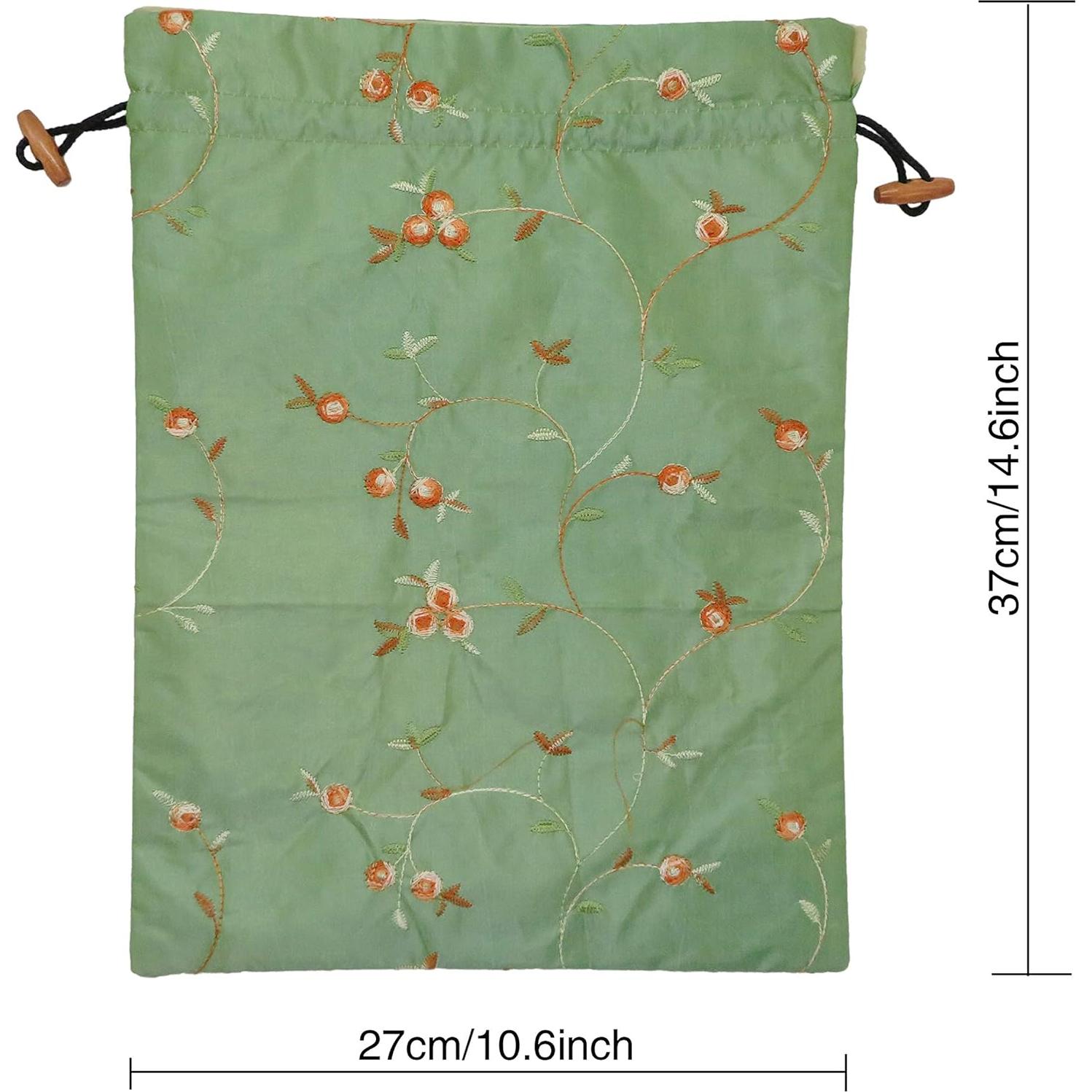 Bolsa de Viaje Ouyatoyu 4 Piezas con Diseño de Flor Bordada