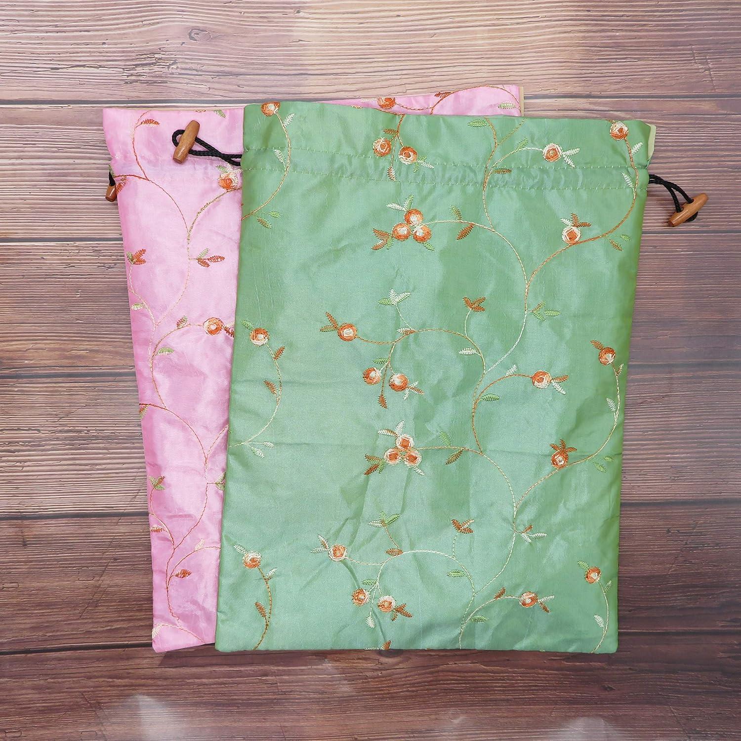 Bolsa de Viaje Ouyatoyu 4 Piezas con Diseño de Flor Bordada