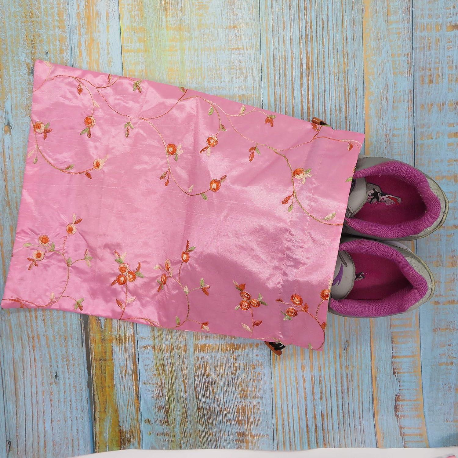 Bolsa de Viaje Ouyatoyu 4 Piezas con Diseño de Flor Bordada