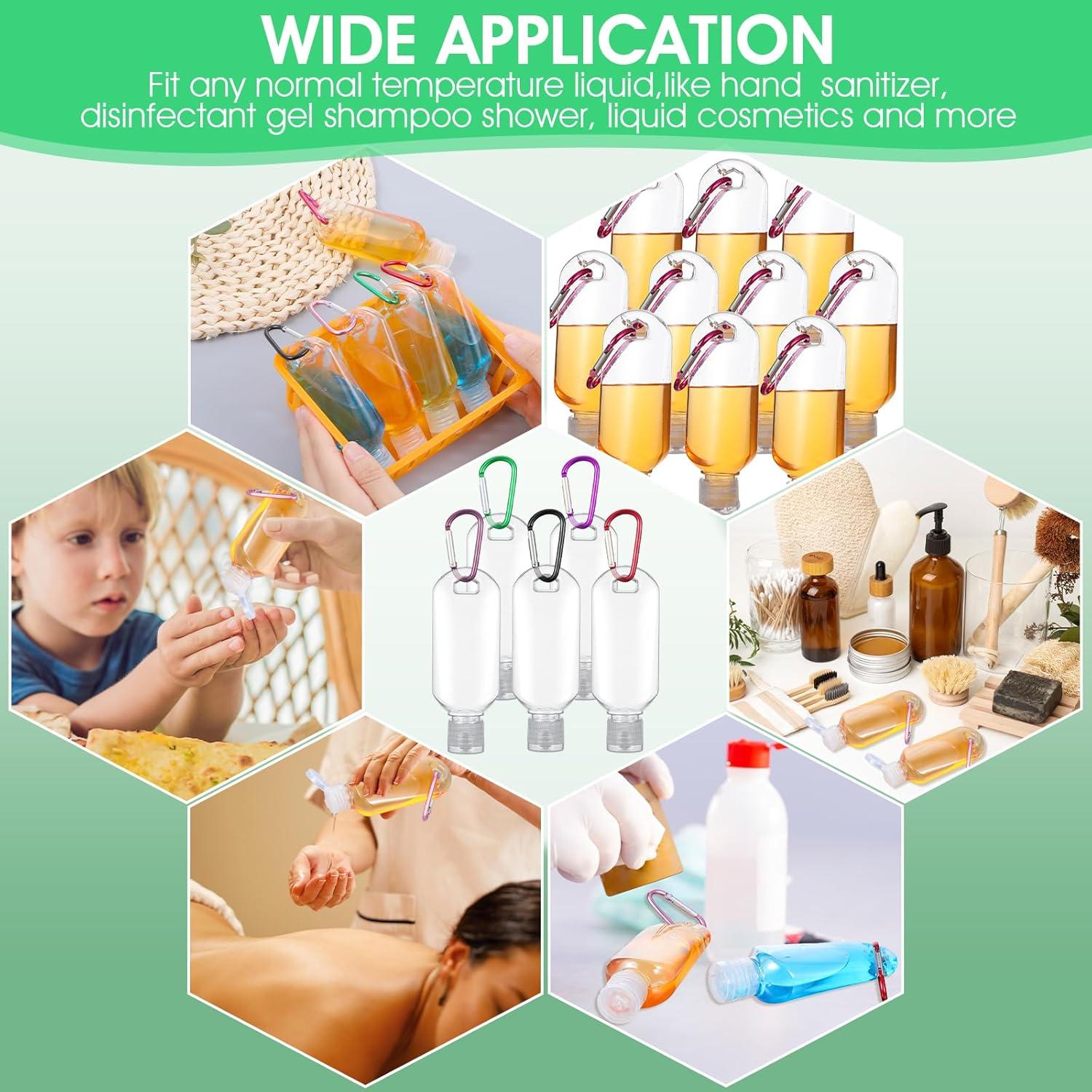 50 Botellas de Viaje Limbeuuu 59ml con Llavero A Prueba de Fugas