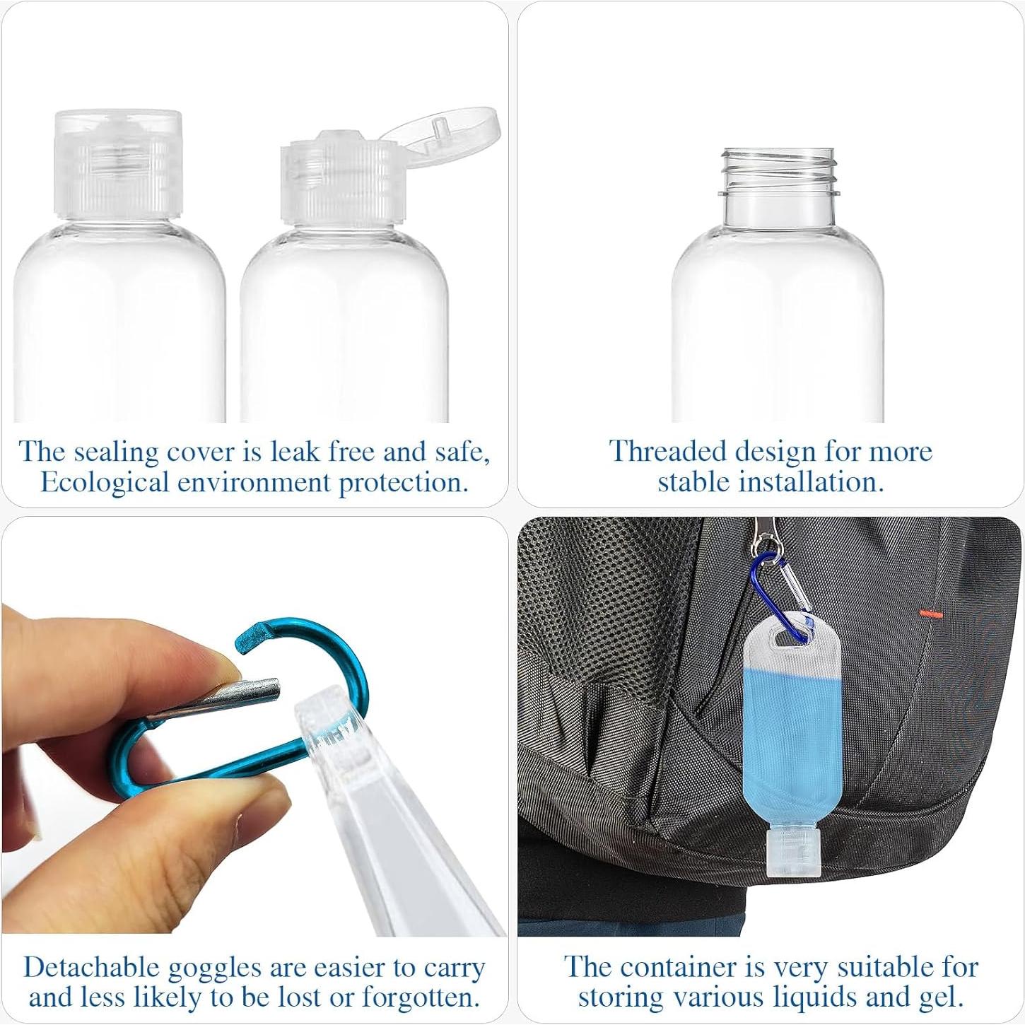 30 Llaveros Botellas de Viaje Reutilizables 50ml USSDVVCQ