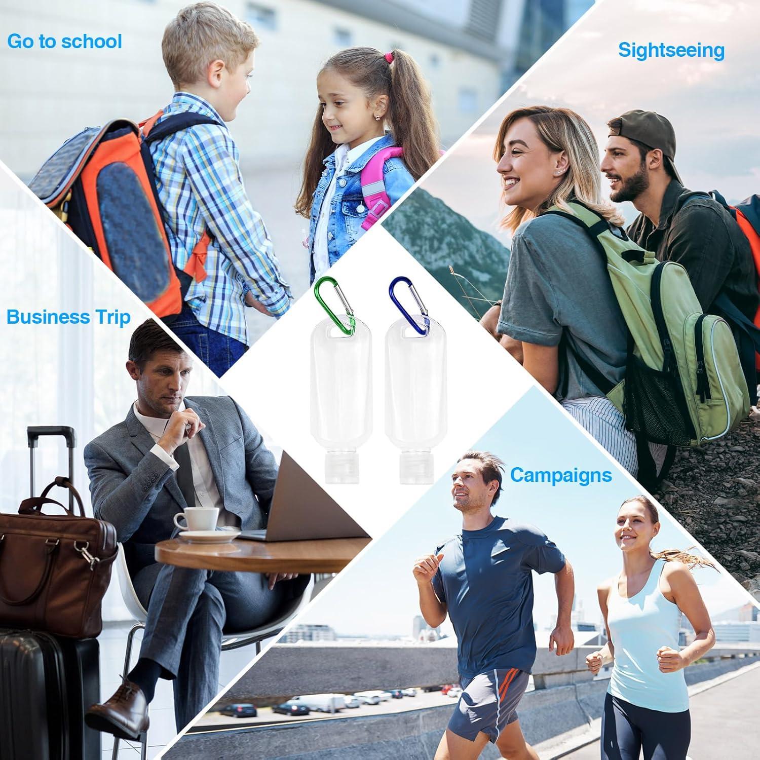 30 Llaveros Botellas de Viaje Reutilizables 50ml USSDVVCQ