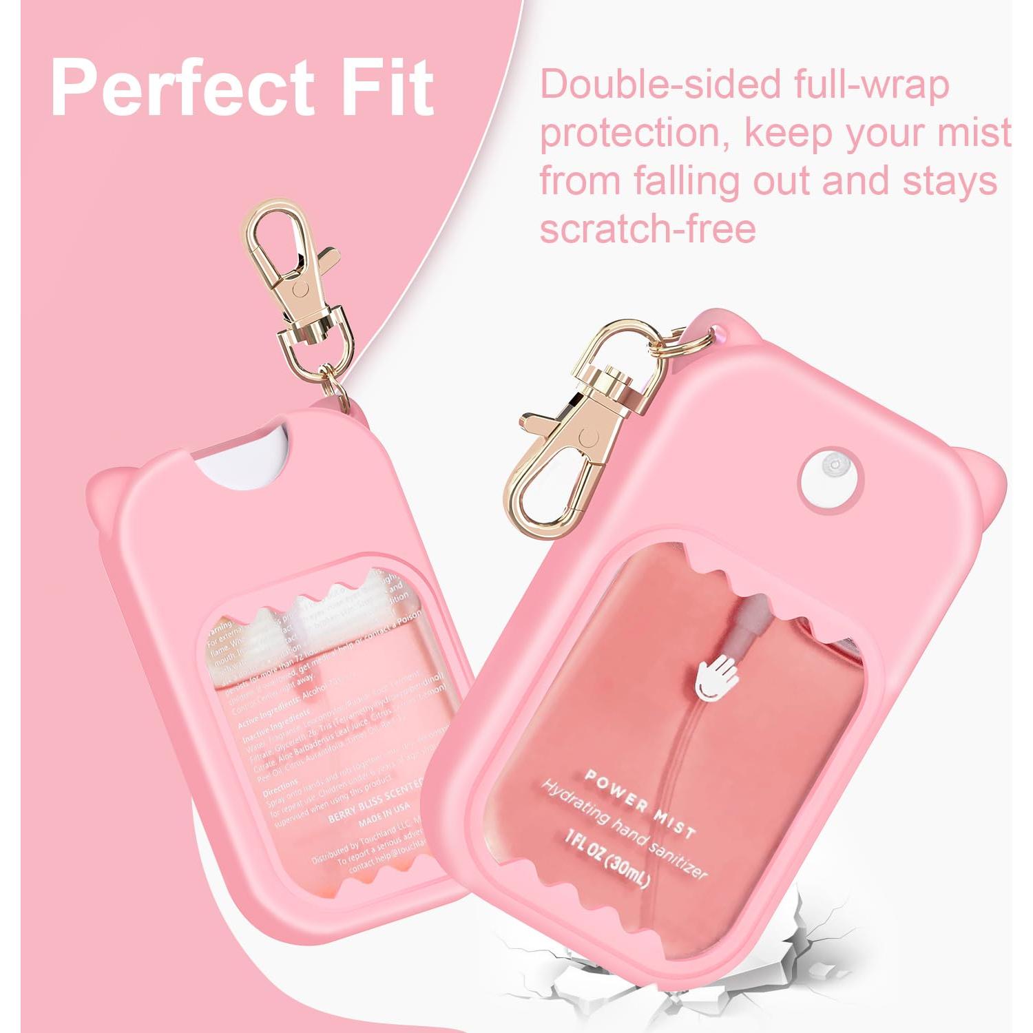 Funda de Silicona Rosa para Spray Desinfectante Touchland