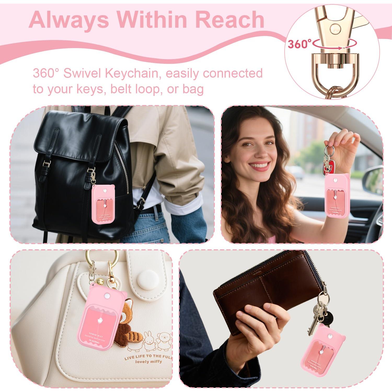 Funda de Silicona Rosa para Spray Desinfectante Touchland