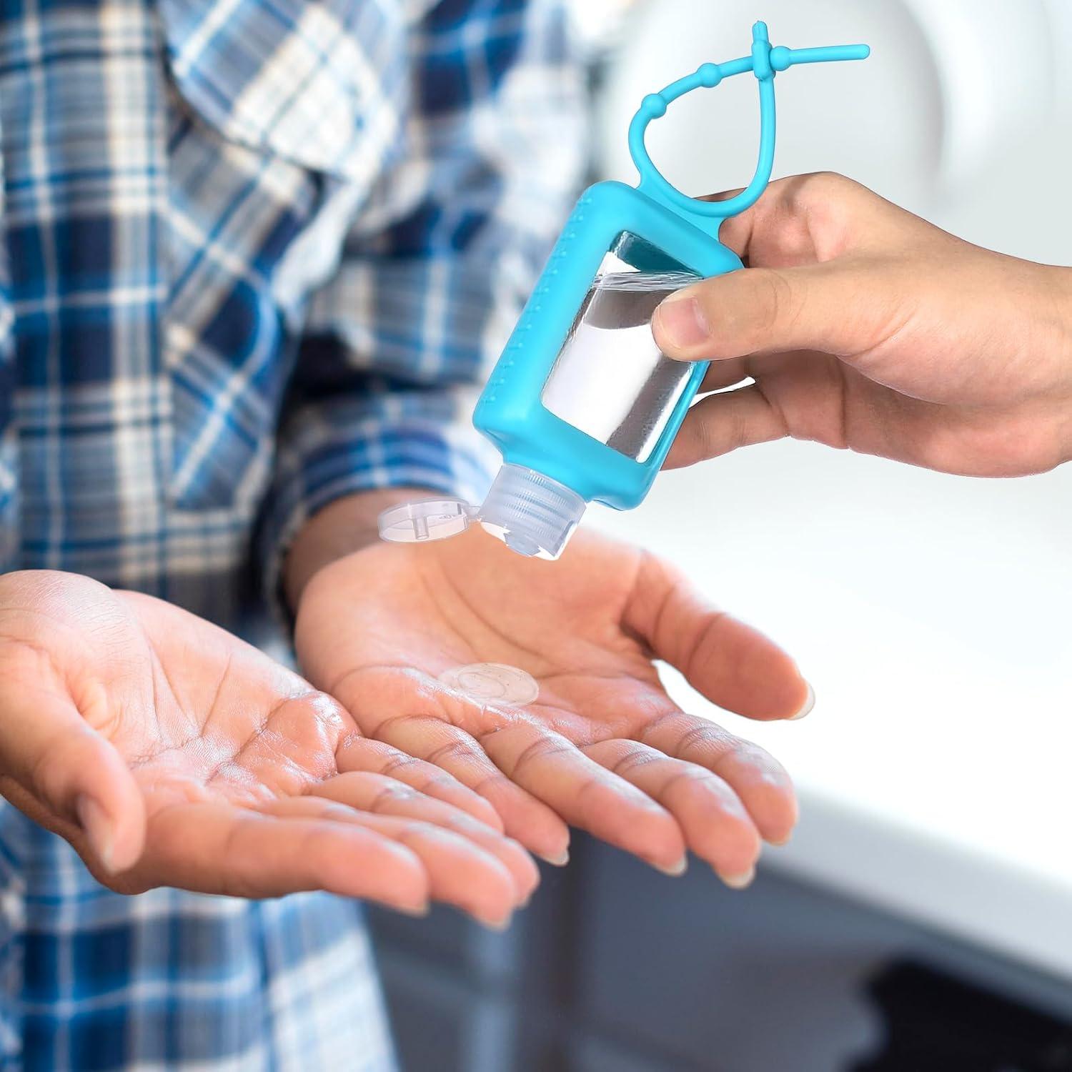 Paquete de 5 Botellas de Viaje 60 ml con Funda Silicona