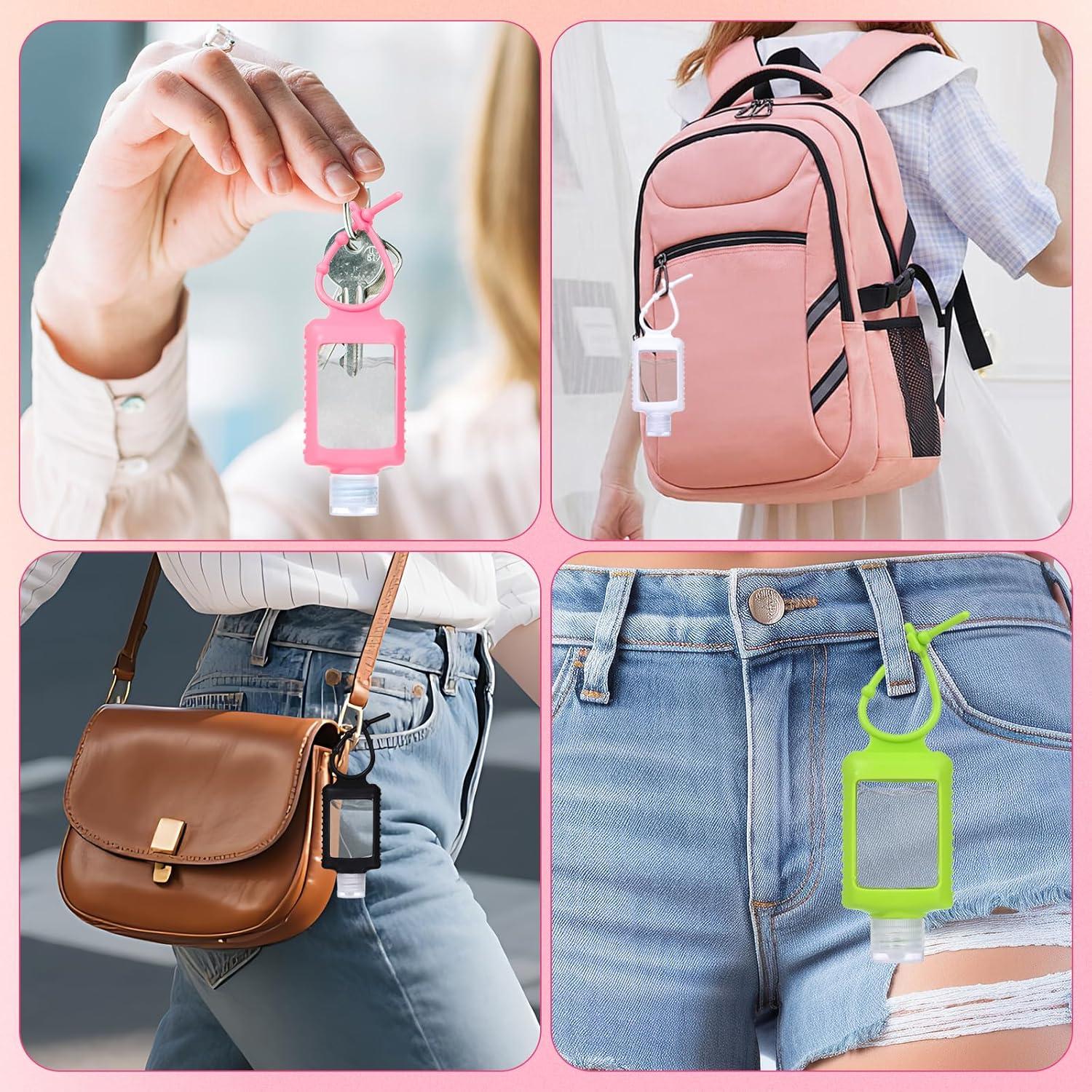 Paquete de 5 Botellas de Viaje 60 ml con Funda Silicona