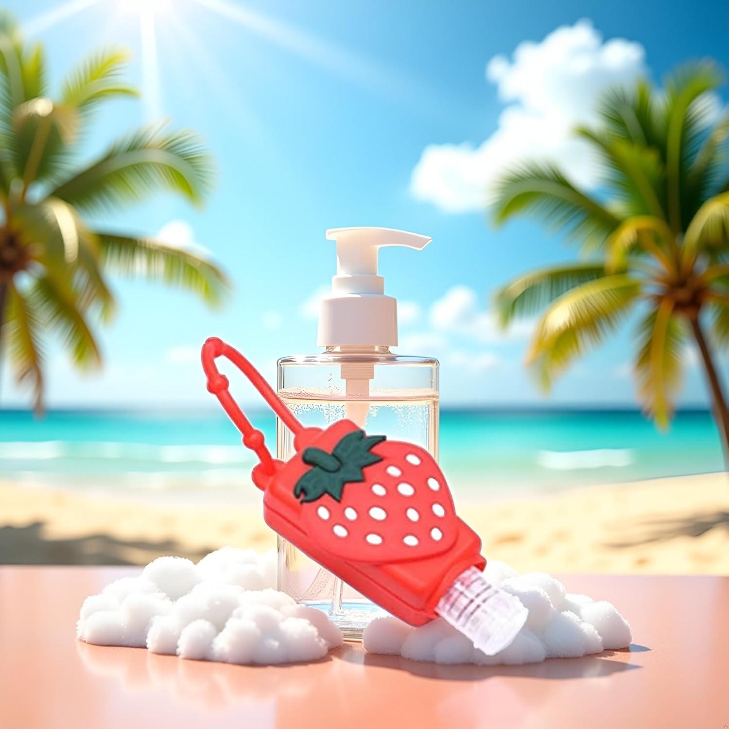 Botella de Viaje Recargable Myuiao Fresa 14x7cm para Cosméticos