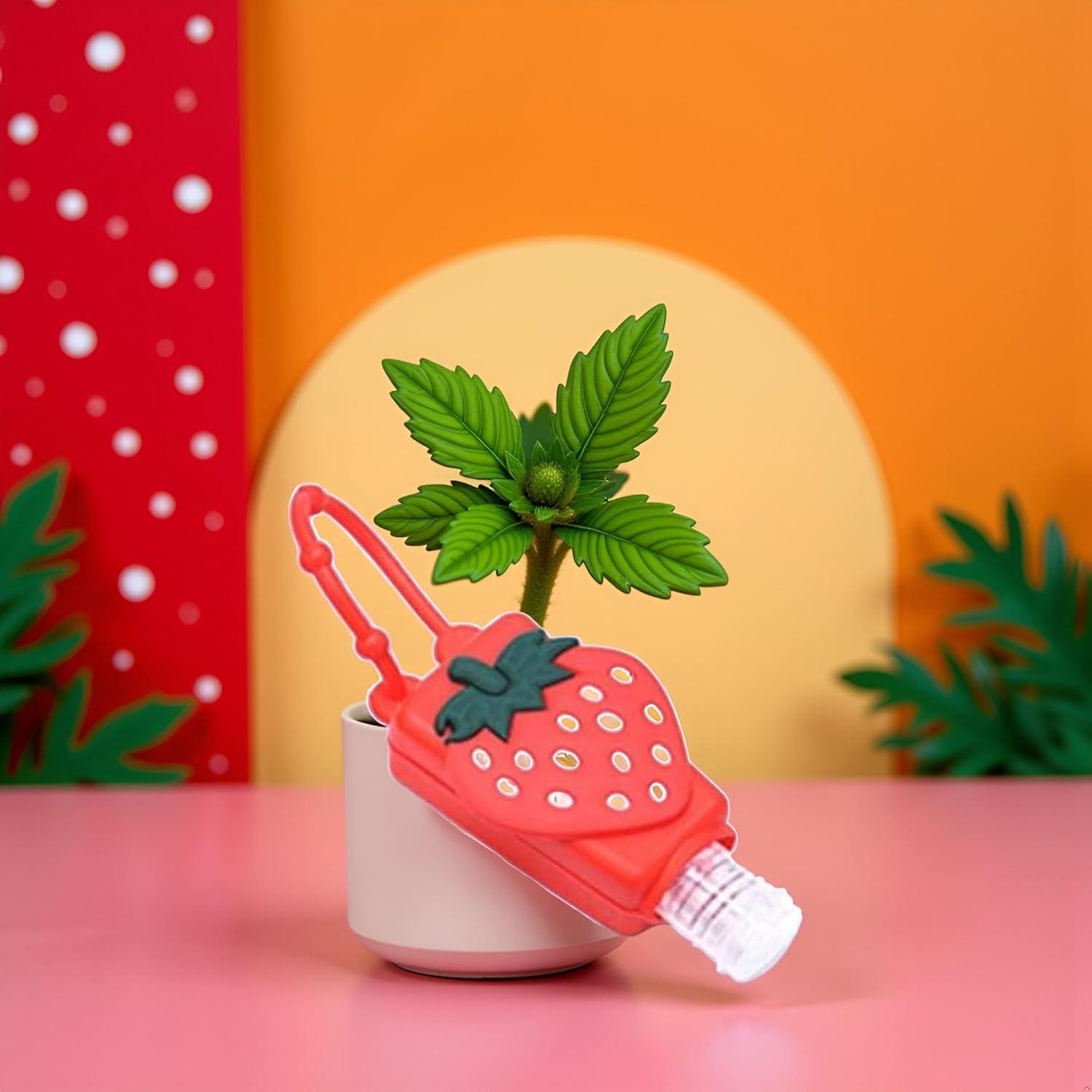 Botella de Viaje Recargable Myuiao Fresa 14x7cm para Cosméticos