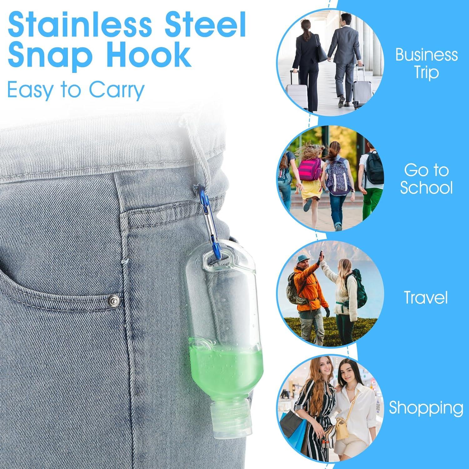 60 Botellas de Viaje Reutilizables 2oz Zisiueel Transparentes