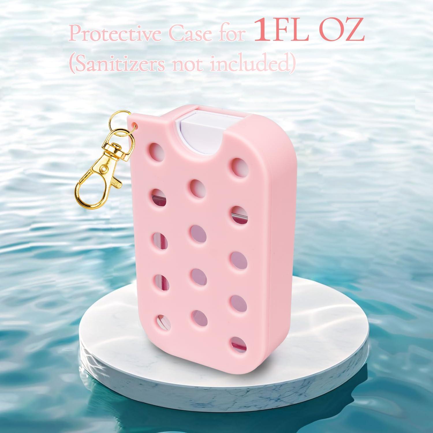 Funda de Silicona Rosa para Spray Desinfectante Touchland 1 oz