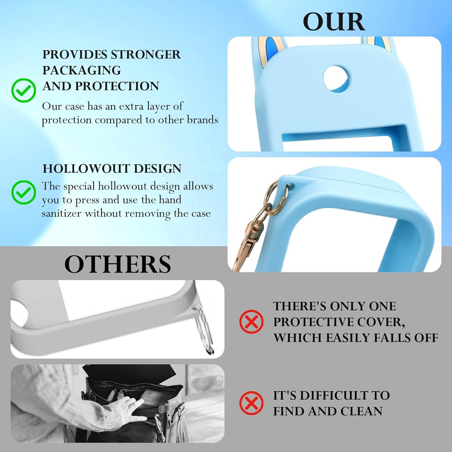 Paquete de 3 Fundas de Silicona Touchland con Llavero - Colores Variados