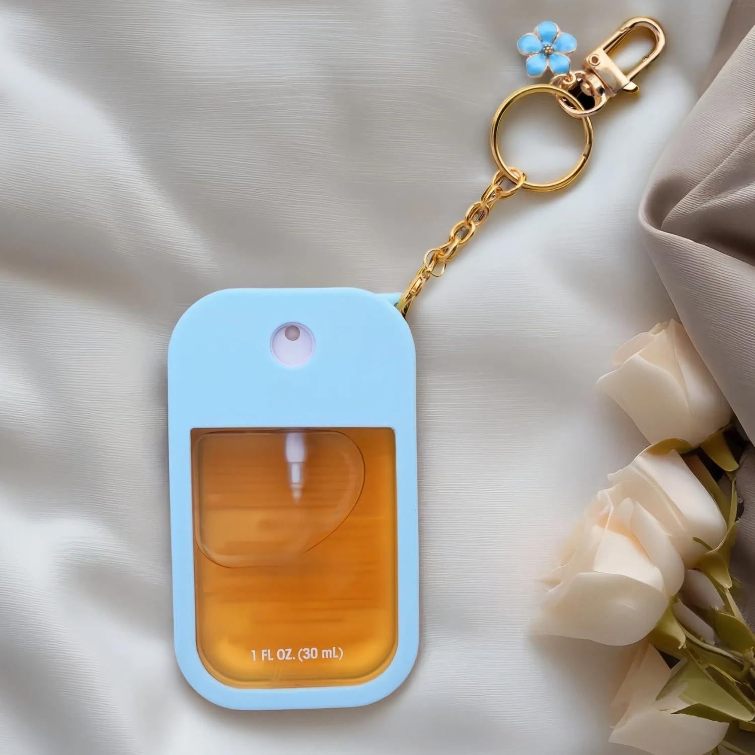 Funda de Silicona para Spray Desinfectante AOCOROE 2 Piezas Azul/Rosa