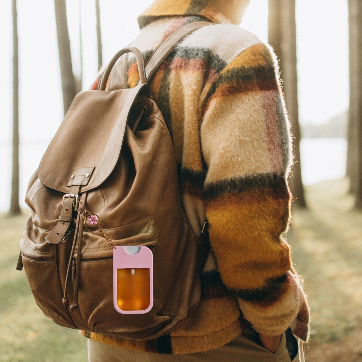 Funda de Silicona para Spray Desinfectante AOCOROE 2 Piezas Azul/Rosa