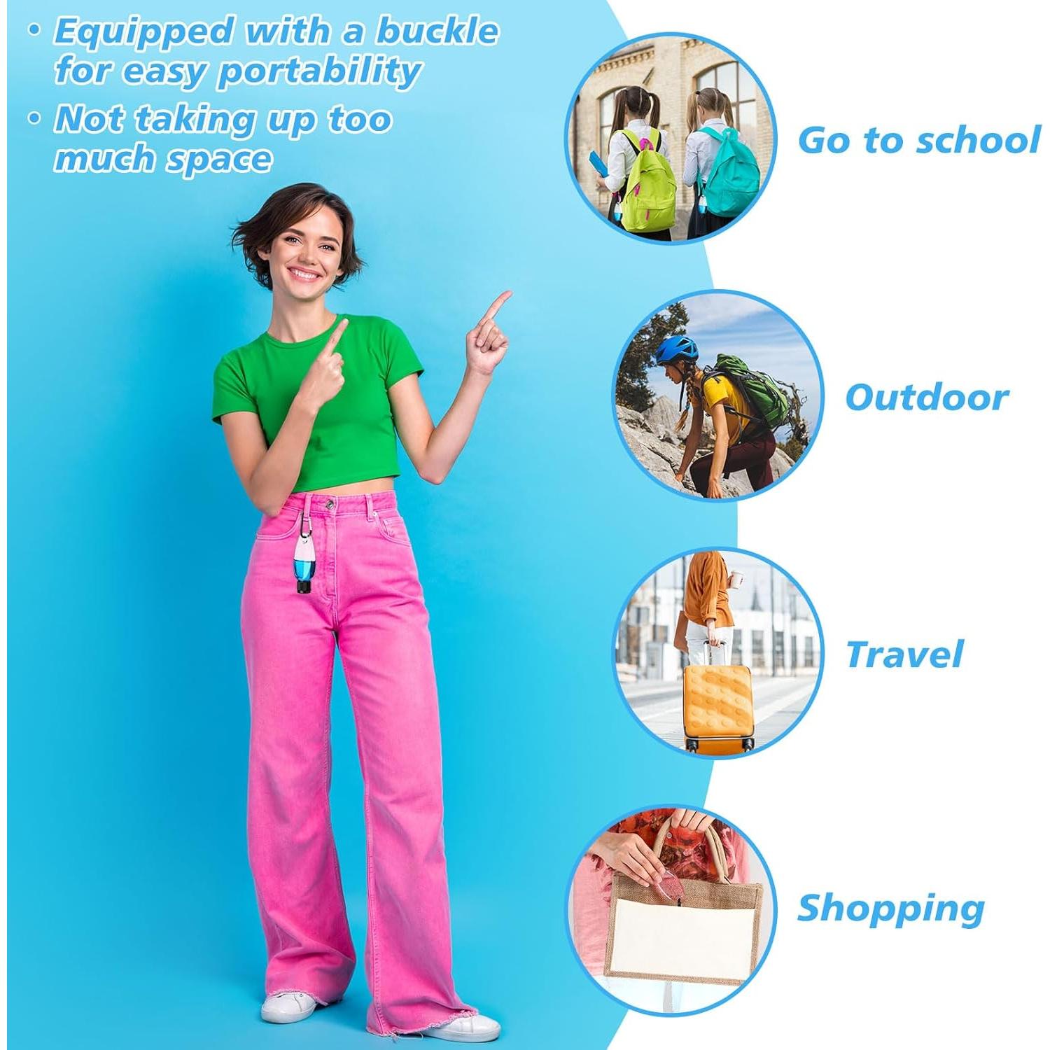 100 Botellas de Viaje con Llavero Yalikop 30ml A Prueba de Fugas