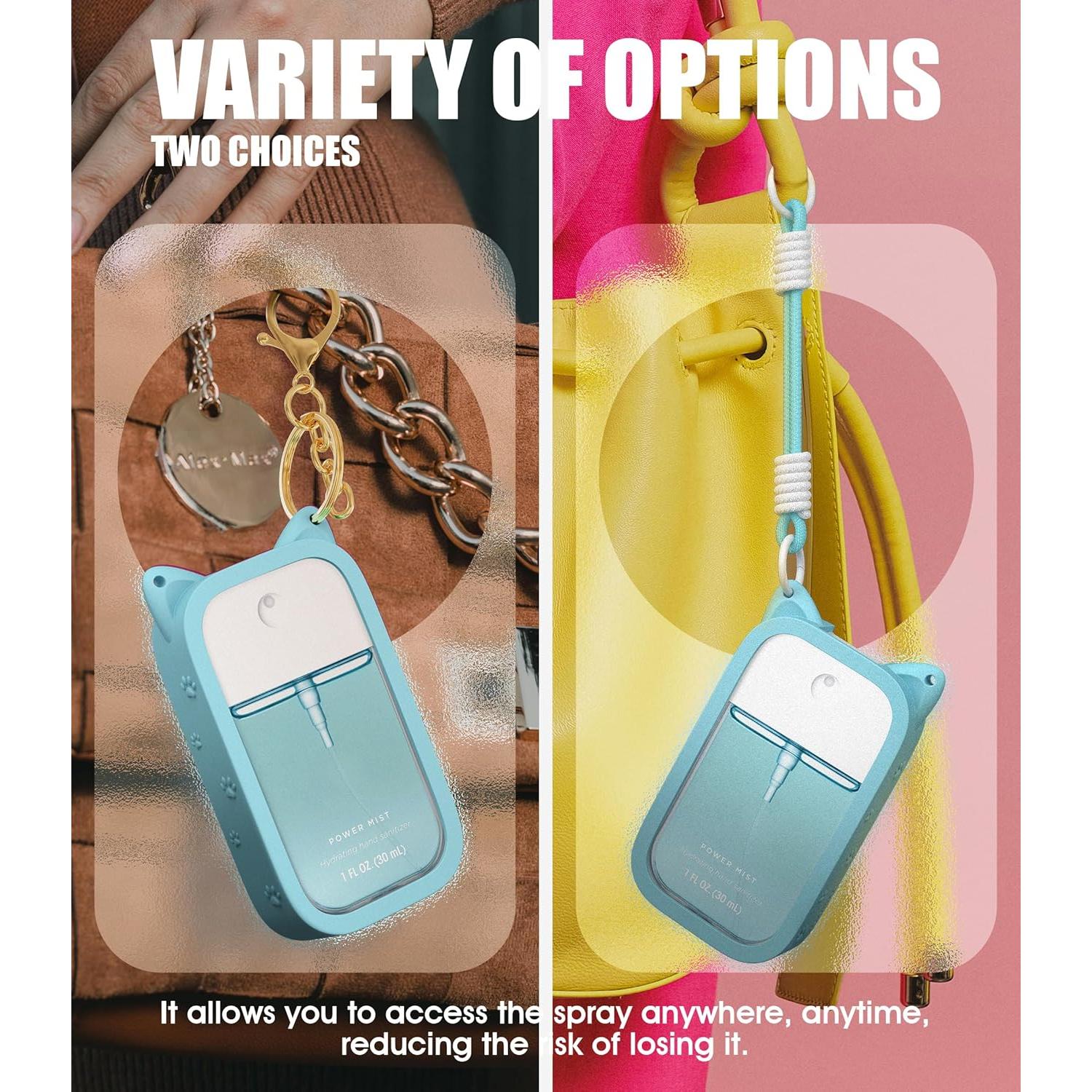 Funda de Silicona Azul para Spray Desinfectante Touchland 30 mL