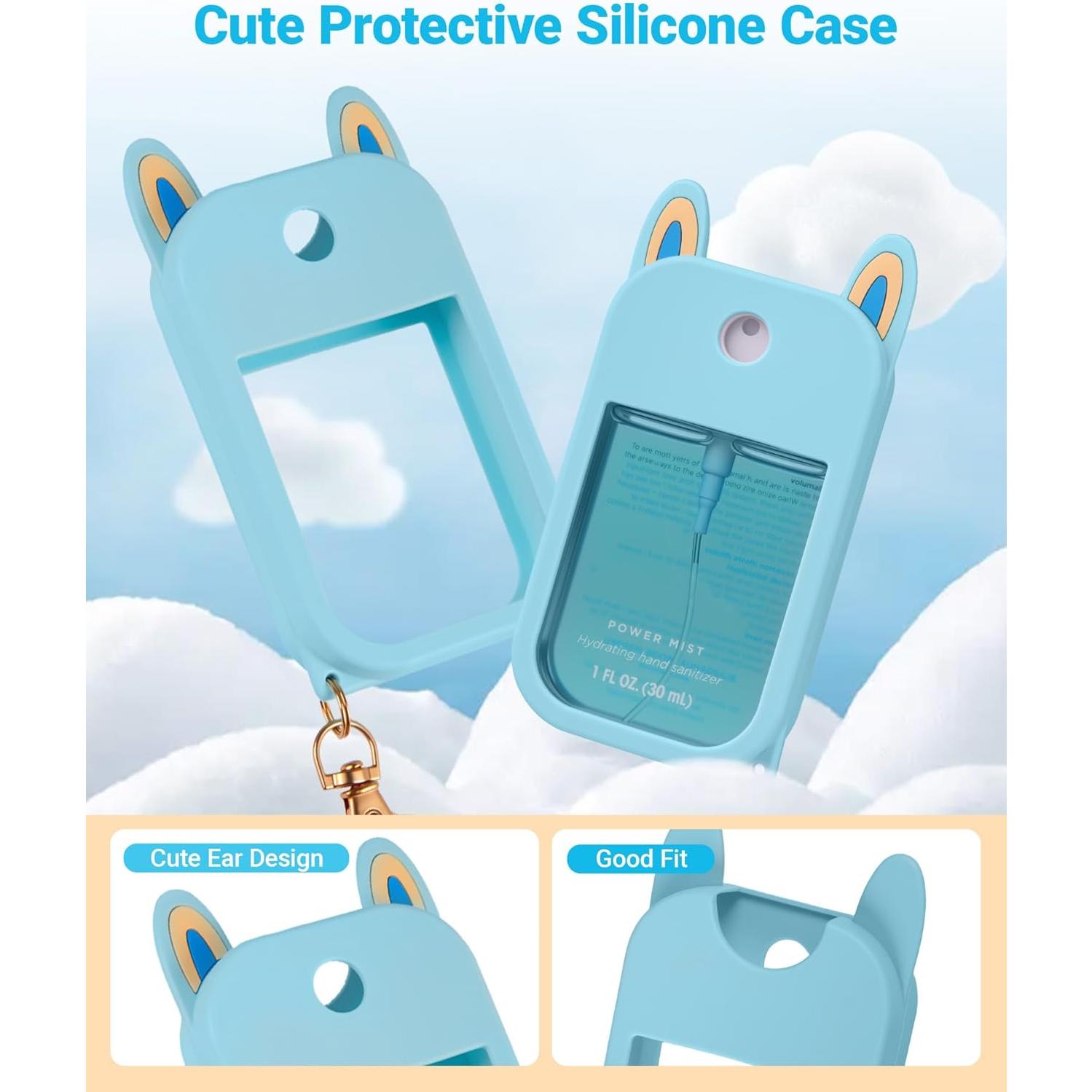 Funda de Silicona Hovmvtee 30 ml con Orejas Lindas Negra