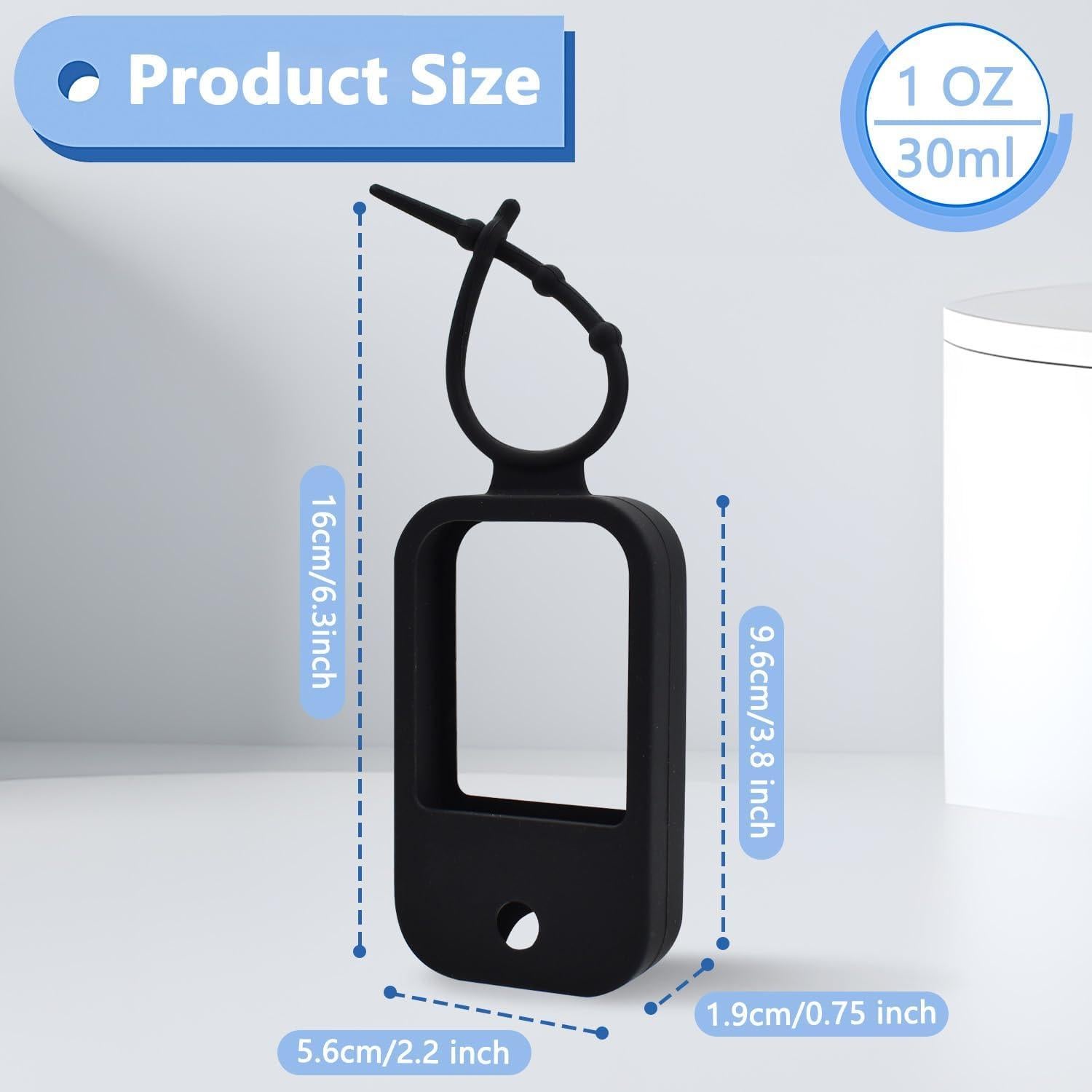 Funda de Silicona FUNAUPGO para Spray Desinfectante 30 ml Negra