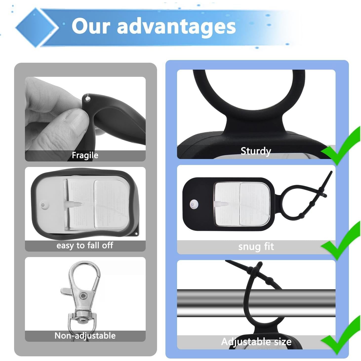 Funda de Silicona FUNAUPGO para Spray Desinfectante 30 ml Negra