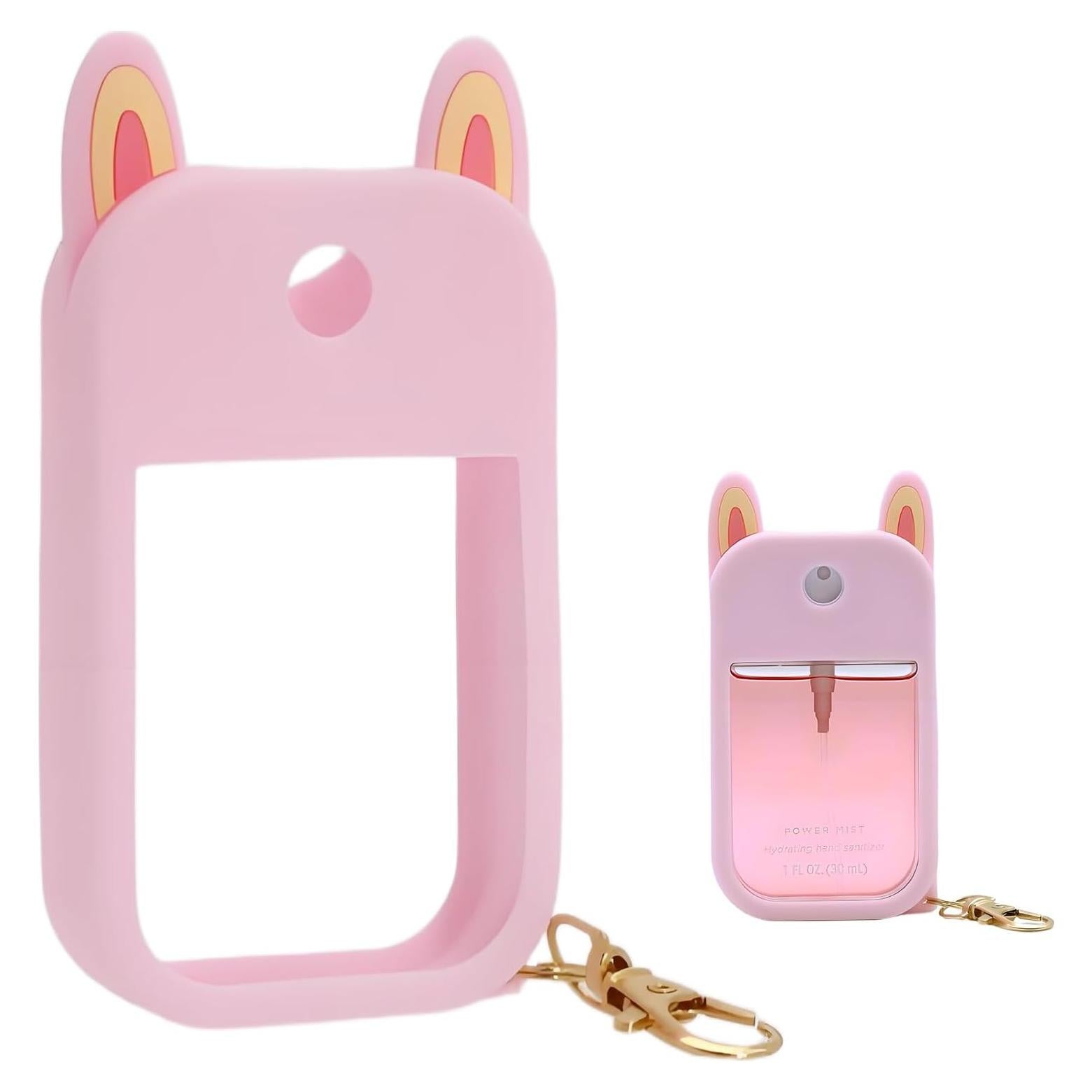 Funda de Silicona Rosa para Spray Desinfectante Touchland 30ml