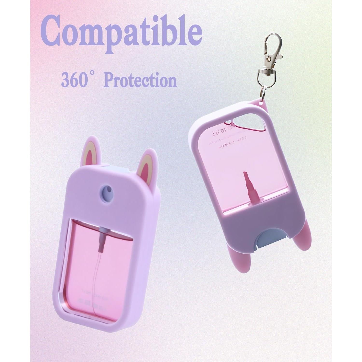 Funda de Silicona Rosa para Spray Desinfectante Touchland 30ml