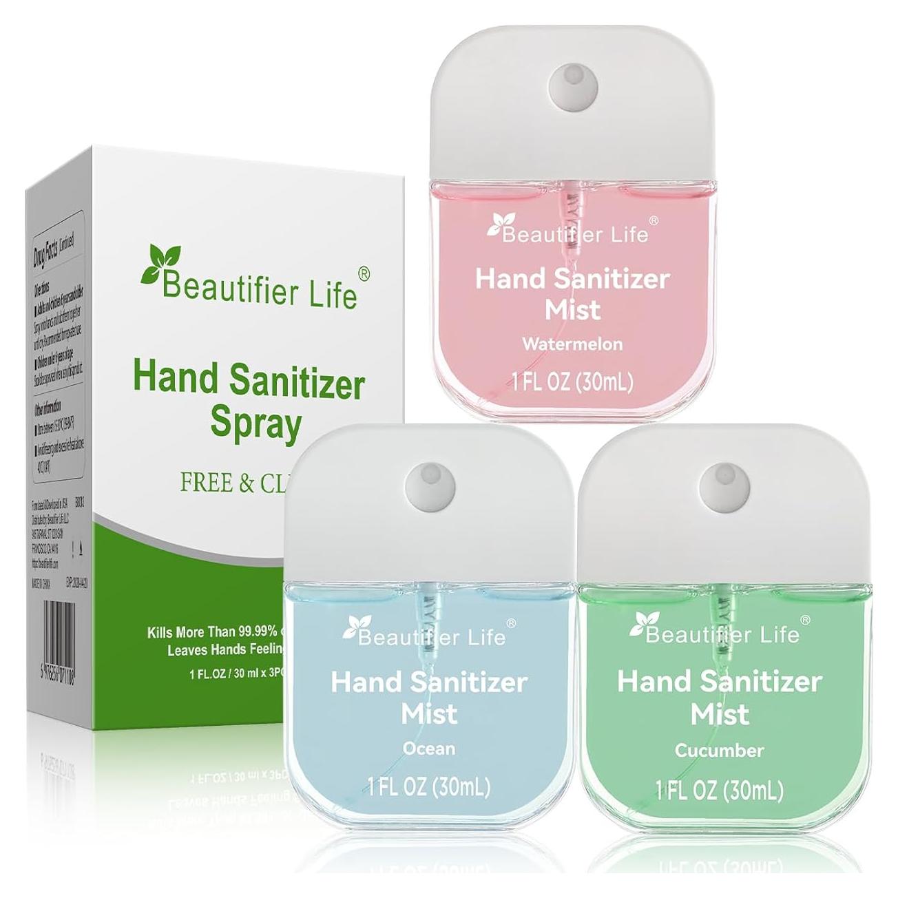 Desinfectante de Manos Portátil Beautifier Life - Paquete de 3, 30ml