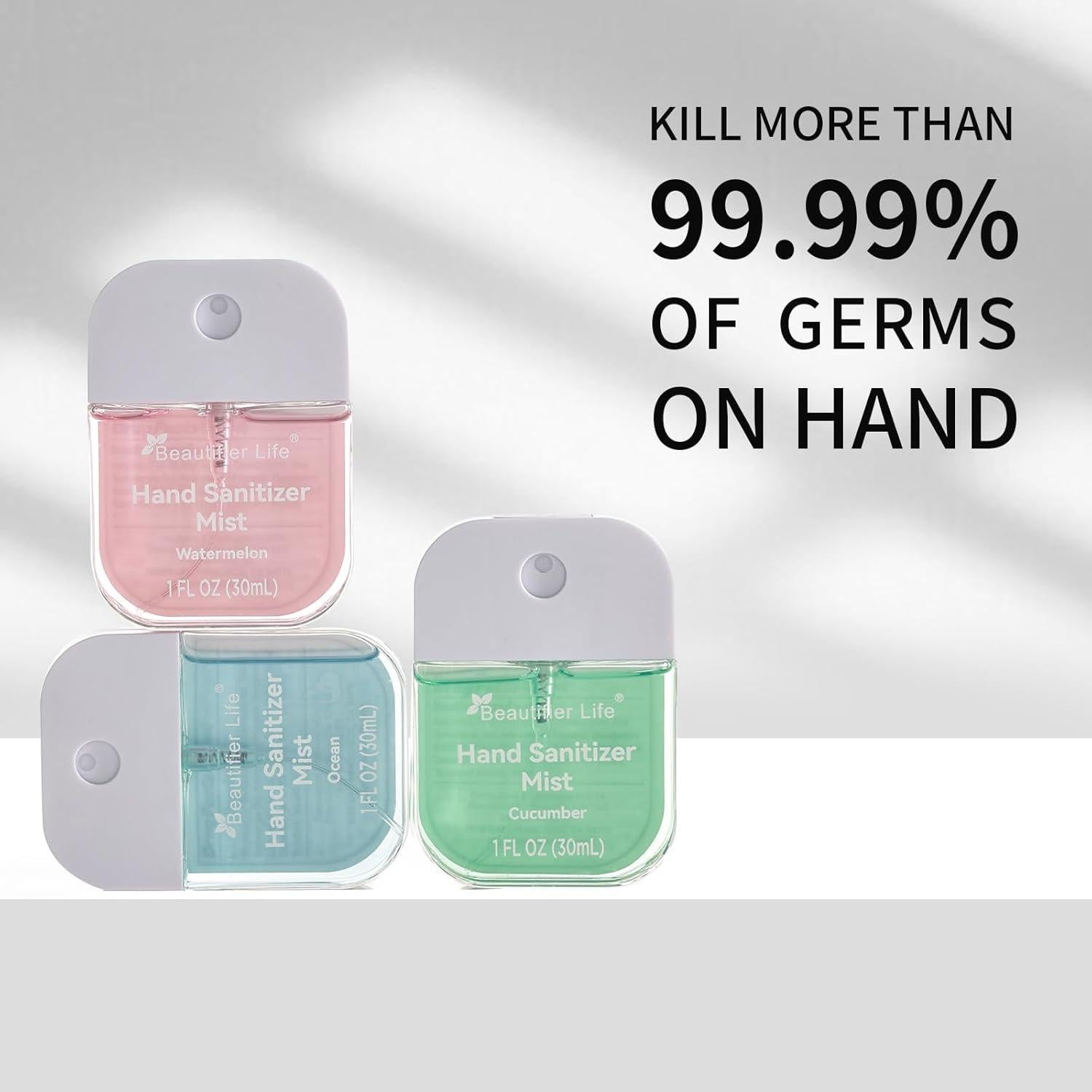 Desinfectante de Manos Portátil Beautifier Life - Paquete de 3, 30ml