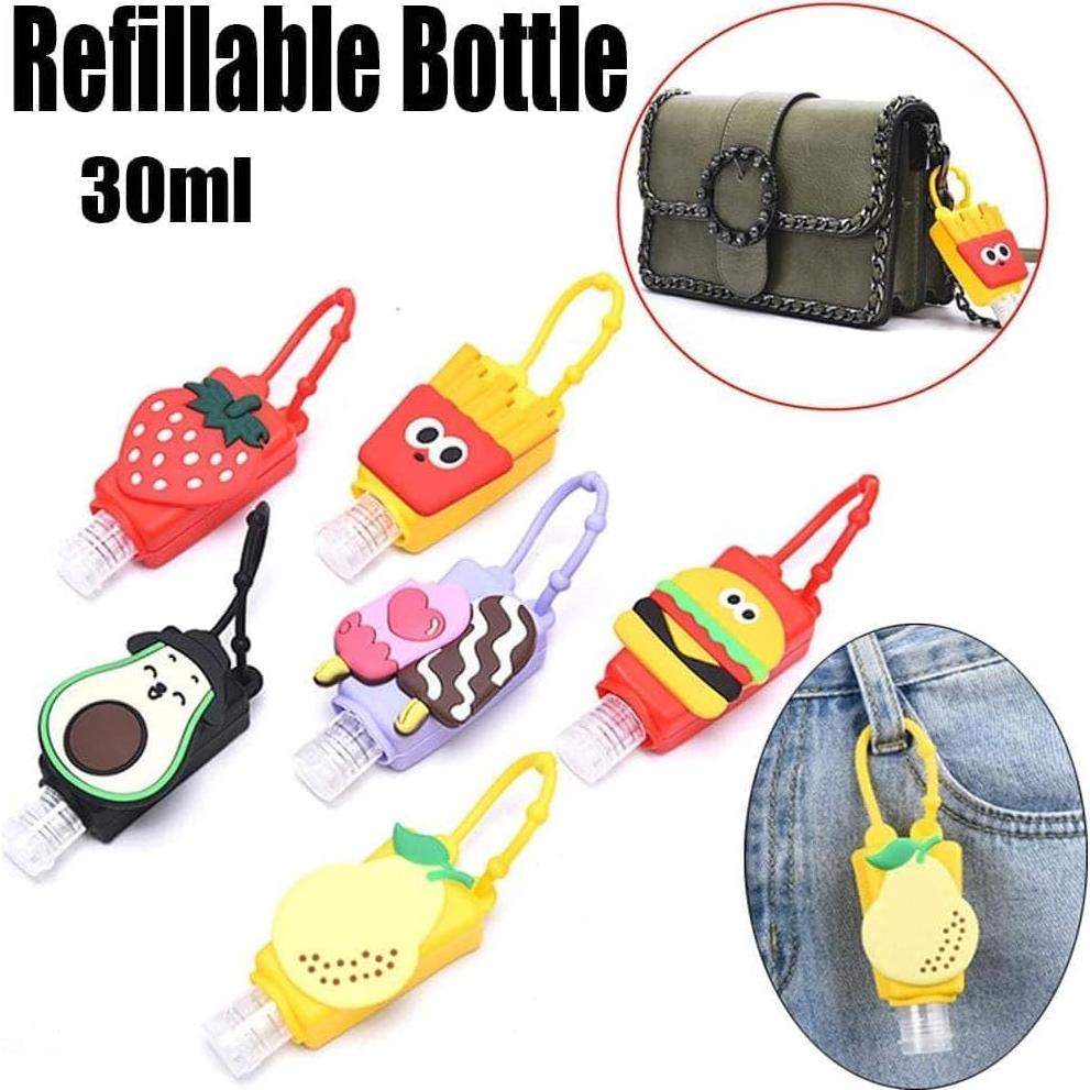 Botella de Viaje Galepromot Fresa Roja 50ml Silicona Recargable