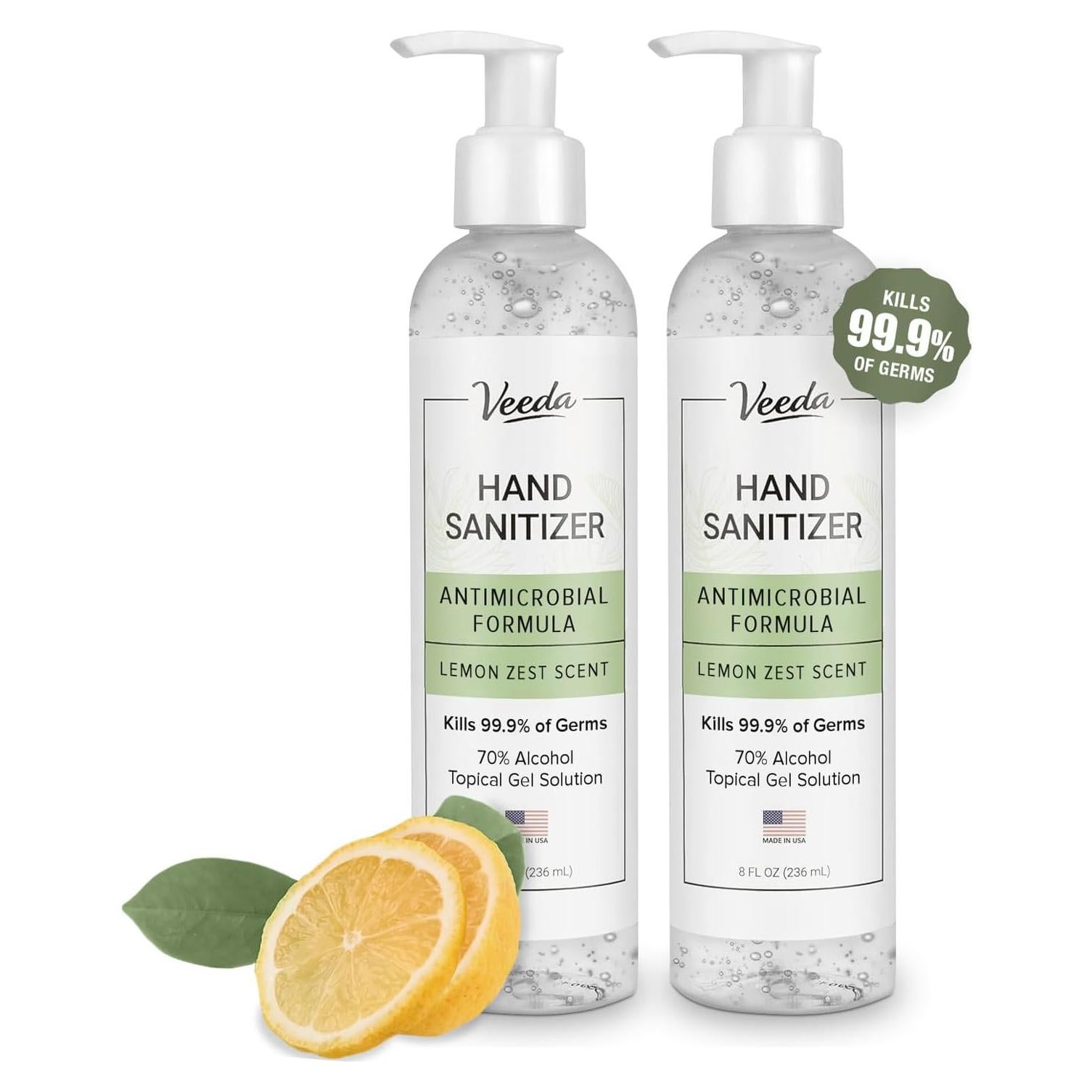 Desinfectante de Manos Veeda 2 x 236.6 ml - 70% Alcohol