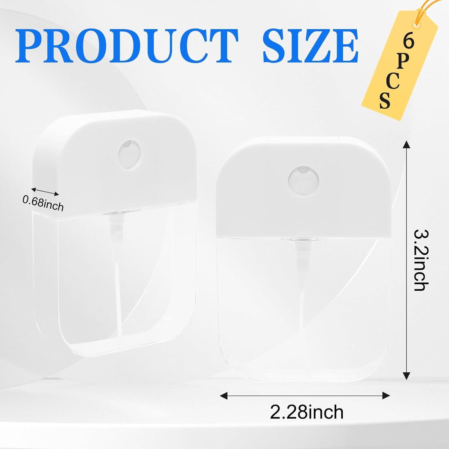 Set de 6 Botellas de Spray Transparentes Rimoev 38 ml