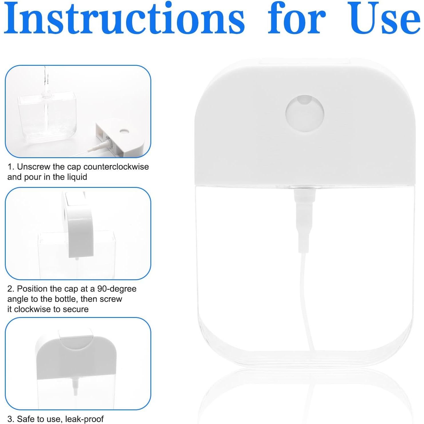 Set de 6 Botellas de Spray Transparentes Rimoev 38 ml