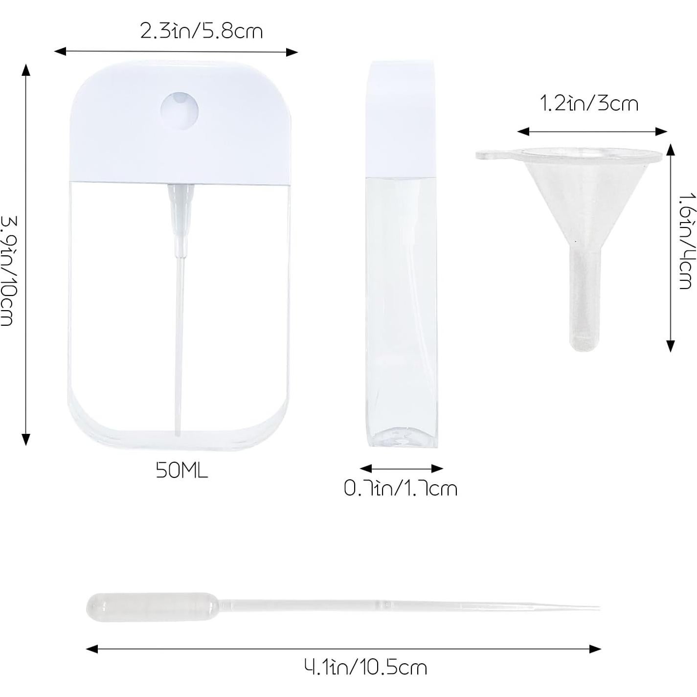 Paquete de 6 Botellas de Spray VIEKIER 50ml Transparentes