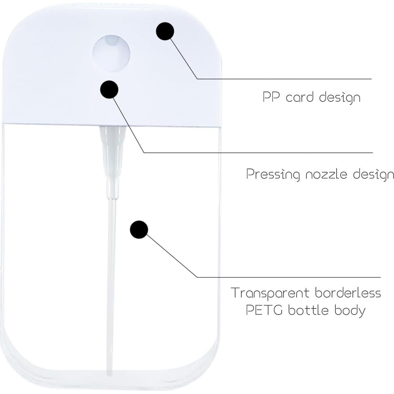 Paquete de 6 Botellas de Spray VIEKIER 50ml Transparentes