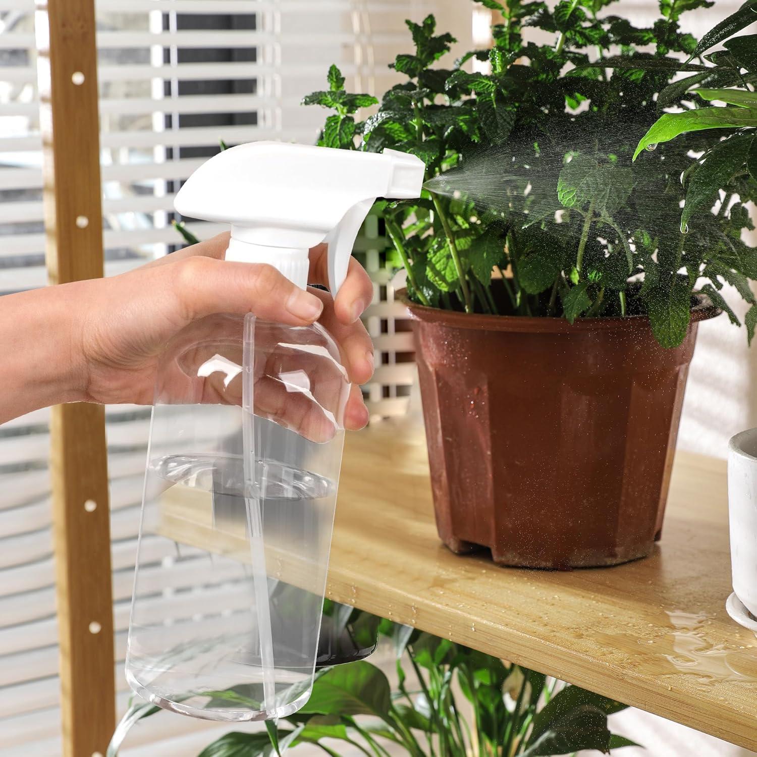 Botella de Spray Reutilizable UUJOLY 500 ml Transparente - 2 Paquete